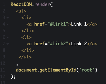 示例Reactjs脚本。