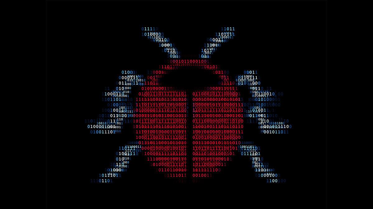 Bug Bounty-黑色背景中的二进制代码中的红色错误