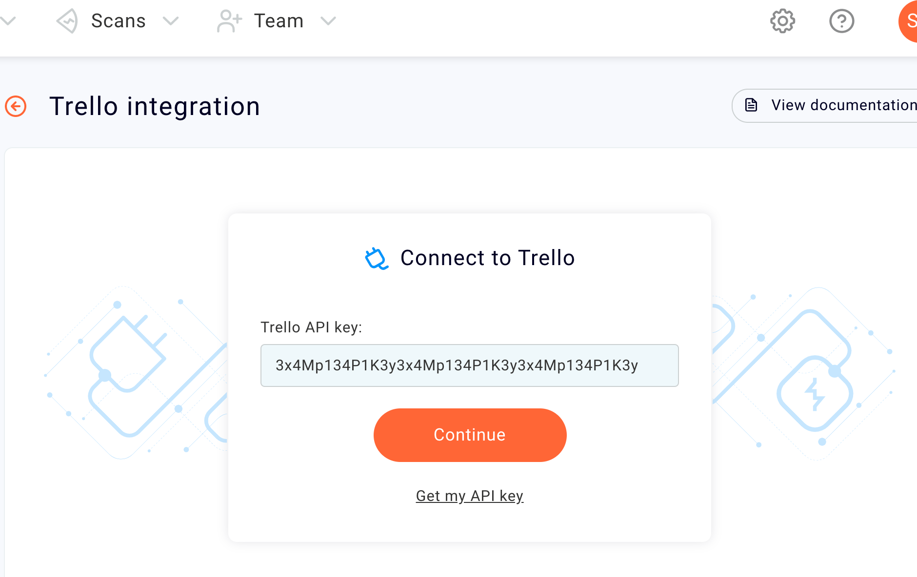 将您的Trello API键输入Burp Suite Enterprise Edition